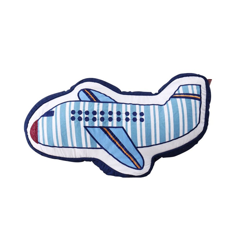 ABREEZE Airplane Shaped Pillow Decorative Pillows Bed Decor Little Girls Boys Toy Cute Room Decor & Plane Pillow for Bedroom Sofa Chair - Image 1